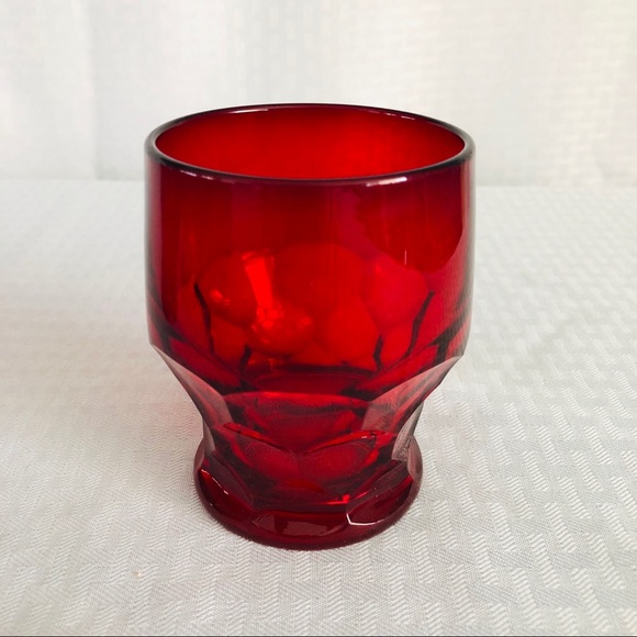 🌹HP🌹VIKING RUBY RED GEORGIAN HONEYCOMB GLASSES🌹 - Picture 3 of 4